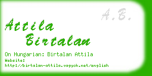 attila birtalan business card